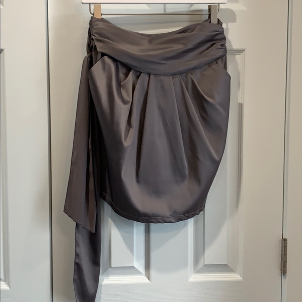 Slate gray side tie skirt. Worn once
